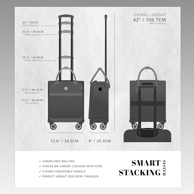 Verage 18x14x8in Spinner Underseat Carry-On Luggage -Airplane Personal Item Bag - Image 9