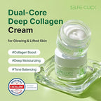 Dual Core Deep Collagen Cream, Niacinamide, Ceramide & Hydrolyzed Collagen for Glowing & Lifted Skin, Hydrating & Firming Moisturizer, Korean Skin Care (1.01 Fl Oz / 30ml)