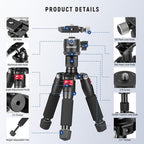 NEEWER Portable Desktop Mini Tripod Aluminum Alloy 20''/ 50cm Desk Tripod - Image 7
