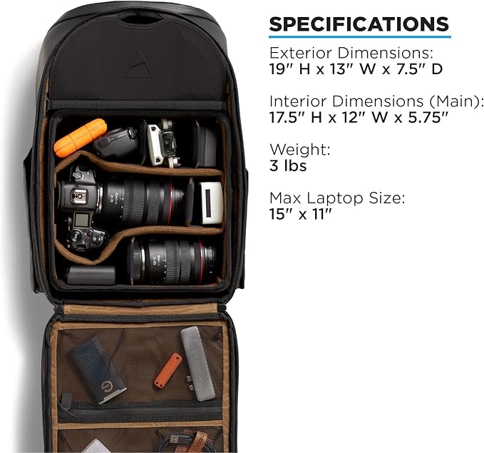 NOMATIC Peter Mckinnon Camera Pack 25L, & Large Camera Cube - Image 9