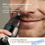 Beard Trimmer for Men, Magnetic Snap-on Replacement Heads & Charging Dock, IPX7 Waterproof Cordless Hair Clippers, Mens Grooming Kits for Mustache/Body/Face/Ear/Nose, Gray
