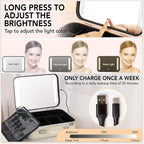 Lighted Makeup Case with Mirror - Image 7