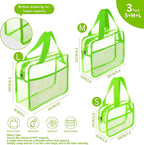XEWEA Clear Travel Toiletry Bags, 3 Pack TSA Approved Transparent Makeup Bag - Image 2