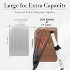 Vanity Accessories Heat Resistant Mat – Silicone Flat Iron & Curling Iron Holder, Non-Slip Vanity Mat & Hot Tool Mat for Home, Salon, or Travel Use