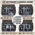 RAINSMORE Camera Bag Backpack for DSLR/SLR Mirrorless 15.6 Inch Laptop Camera - Image 3