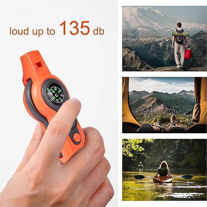 Emergency Survival Function Whistle, Outdoor Multifunctional Tool Safety Whistle - Image 4