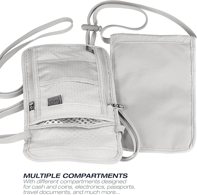 Lewis N. Clark RFID Blocking Stash Neck Wallet, Travel Pouch + Passport Holder - Image 5