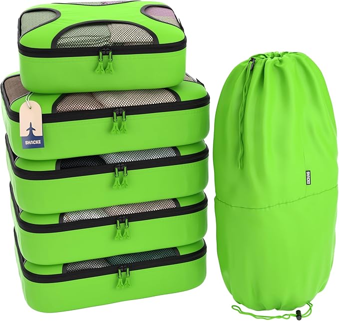 Shacke 6 Set Packing Cubes for Travel by Shacke