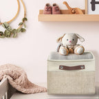 SIMPLE HOUSEWARE Large Fabric Storage Bin, 3 Pack - Image 9