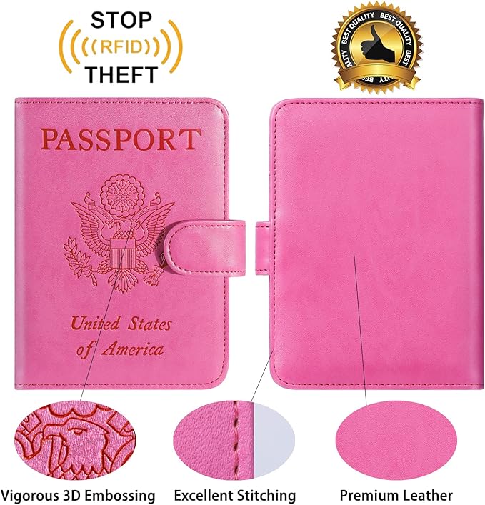 Passport Holder Cover Wallet RFID Blocking Leather Card Case Travel Accessories - Image 2