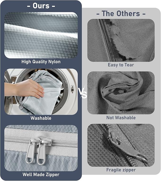 DIMJ Comforter Storage Bag - 100L Large Capacity Blanket Storage Compression - Image 6