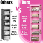 Simple Houseware 6 Shelf Hanging Closet Organizer - Image 4