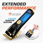 Fagaci Professional Hair Clippers for Men - Precise Cutting, Turbo Power Cordless Hair Clippers with 5 Hour Battery Life