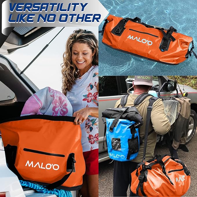 Malo'o Waterproof Dry Bag Duffel 40L/60L/100L, Roll Top Duffel Keeps Gear Dry - Image 8