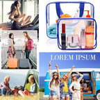 APREUTY Clear Makeup Bags, TSA Approved 6Pcs Cosmetic Makeup Bag Set Clear PVC - Image 3