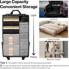 mixi Travel Bag with Wheels Expandable Foldable Luggage Bag Collapsible Rolling - Image 6