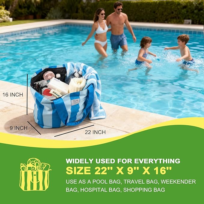 Beach Bags Waterproof Sandproof, XL Large Pool Tote Bag - Image 5
