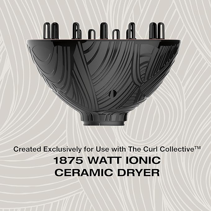 Conair The Curl Collective Curly Hair Diffuser, Works Exclusively with The Curl Collective Hair Dryer (sold separately)