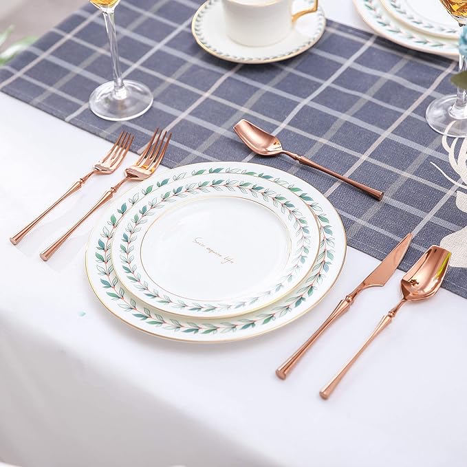 20-Piece Rose Gold Silverware Set - Image 7