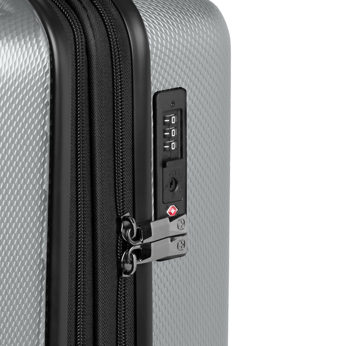 7272 Energie Hardside Expandable Luggage with Spinner Wheels (3-Piece Set (19/24/27) / Silver)