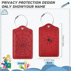 Halloween Red Spider Web Luggage Tags, 2 Pack Travel Cruise Tags - Image 2