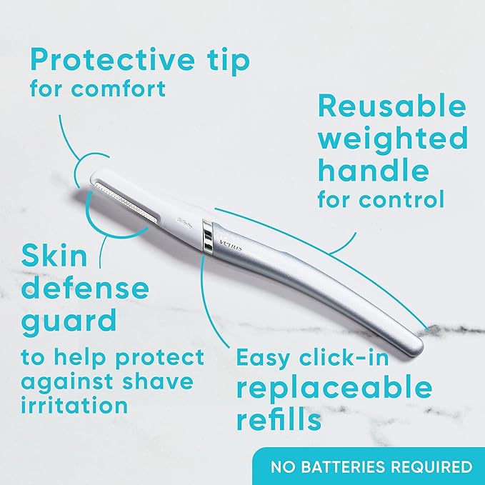 Gillette Venus Dermaplaning Tool, 2 Blade Refills, Exfoliating Face Razors - Image 3