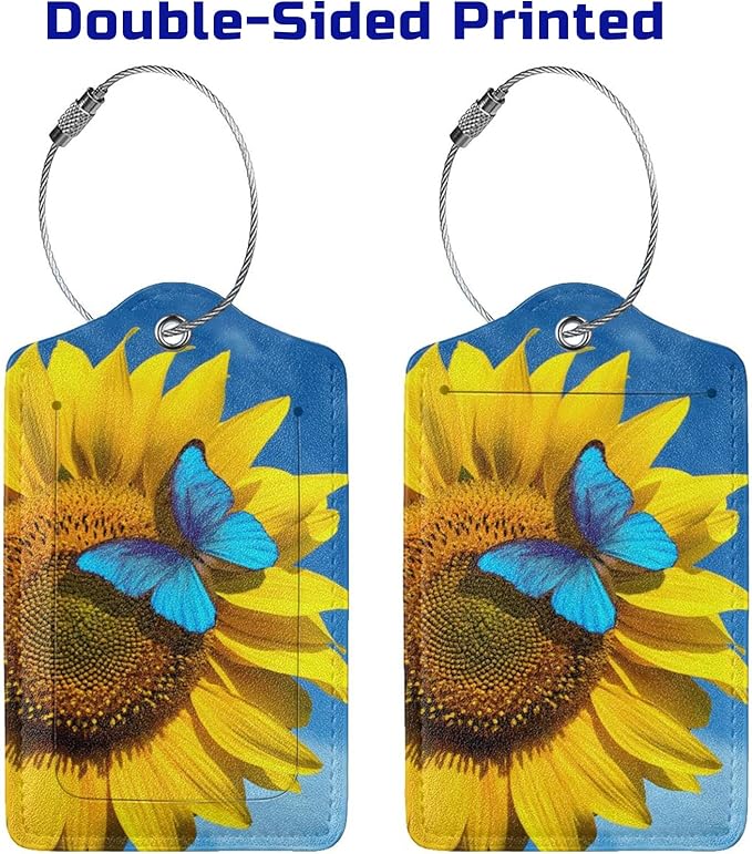 Set of 2 Pretty Sunflower Luggage Tags - Image 4