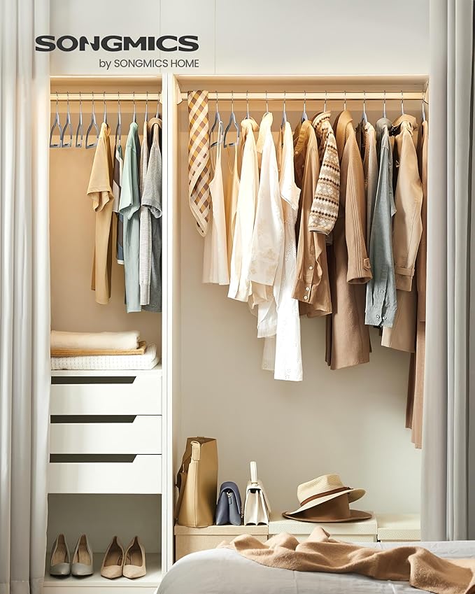 SONGMICS Clothes Hangers, Space-Saving, Light Gray and Dark Gray UCRP30G - Image 2