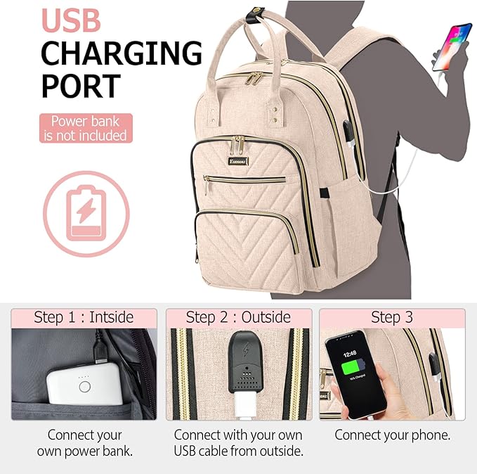 Laptop Backpack for Women, High School Bookbag for Girls - Image 3