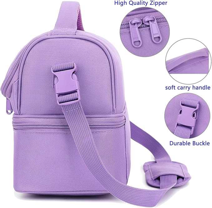 FlowFly Double Decker Cooler Insulated Lunch Bag Large Tote - Image 5