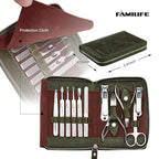 FAMILIFE Manicure Set, Professional Manicure Kit Nail Clippers Set 11 in 1 - Image 4