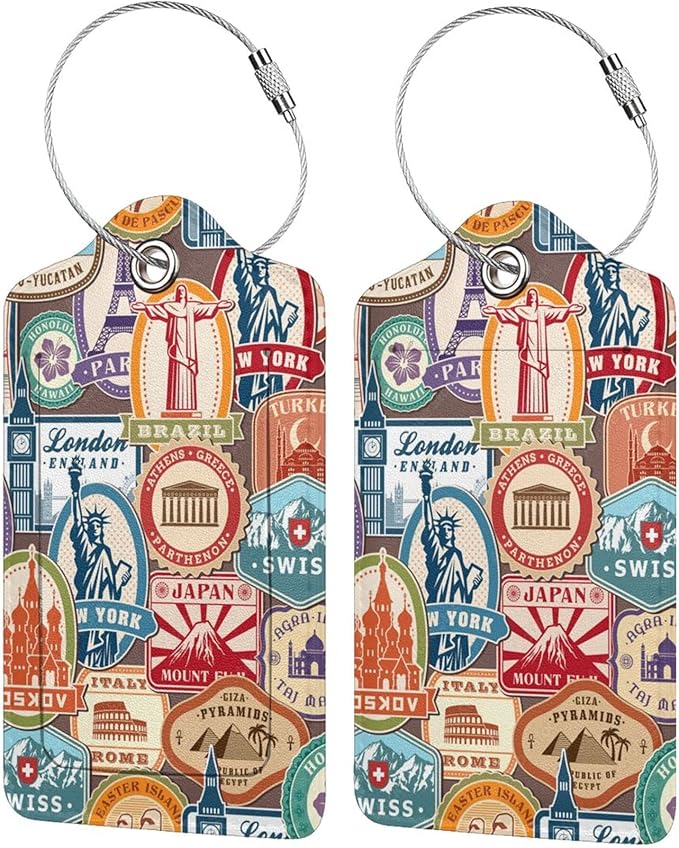 2 Pack Landmark Sticker Luggage Tags by South+Feather