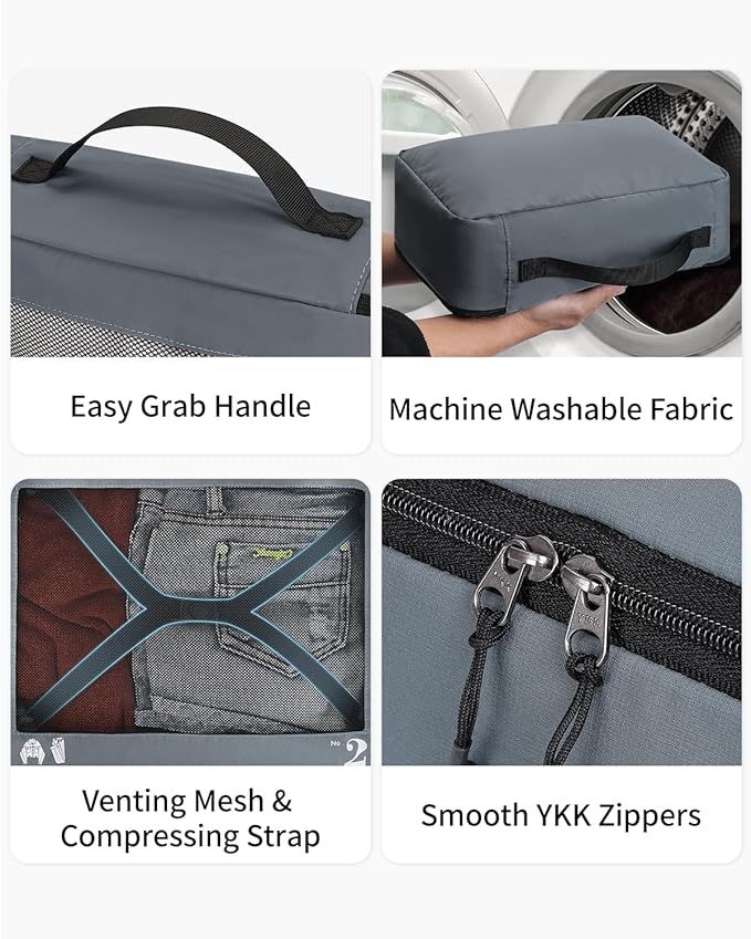ECOHUB 7 Set Packing Cubes Tear-Resistant Luggage Packing Organizers - Image 5