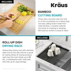 KRAUS Kore Workstation 30-inch Undermount 16 Gauge Stainless Steel Kitchen Sink - Image 5