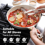 SENSARTE Ceramic Nonstick Frying Pan Skillet 12.5Inch Non Stick Pan - Image 4