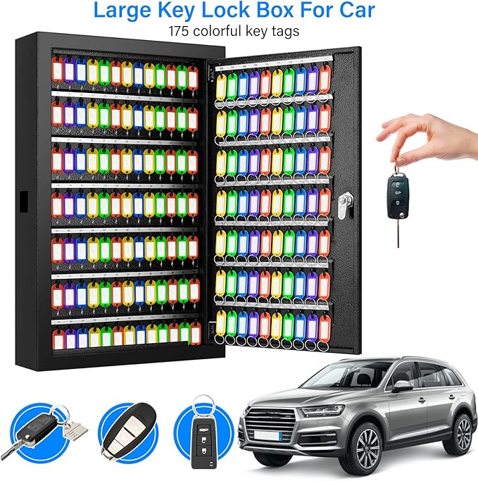 175 Keys Key Lock Box, Anti-Theft Key Cabinet - Image 5