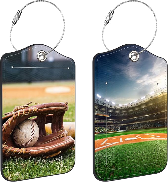 Old Baseball and Glove on Baseball Grand Luggage Tags by Unknown