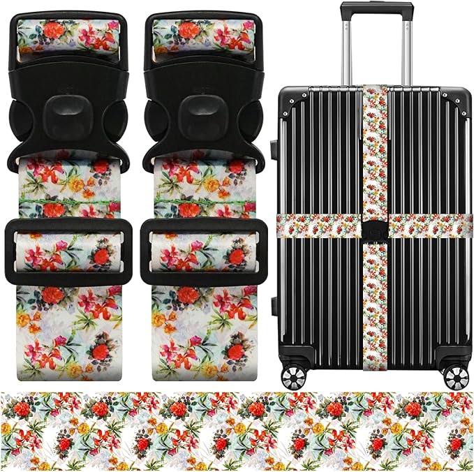 Luggage Straps for Suitcases, Travel Adjustable Belt by ZHOMA