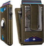Airtag Wallet for Men, with Money Clip Gift Boxed, Slim Front Pocket Wallet by Miyozi