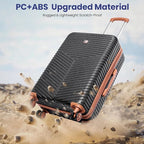 Hoteel 4 Piece Luggage Set Carry on ABS+PC Hard Shell Suitcase - Image 2