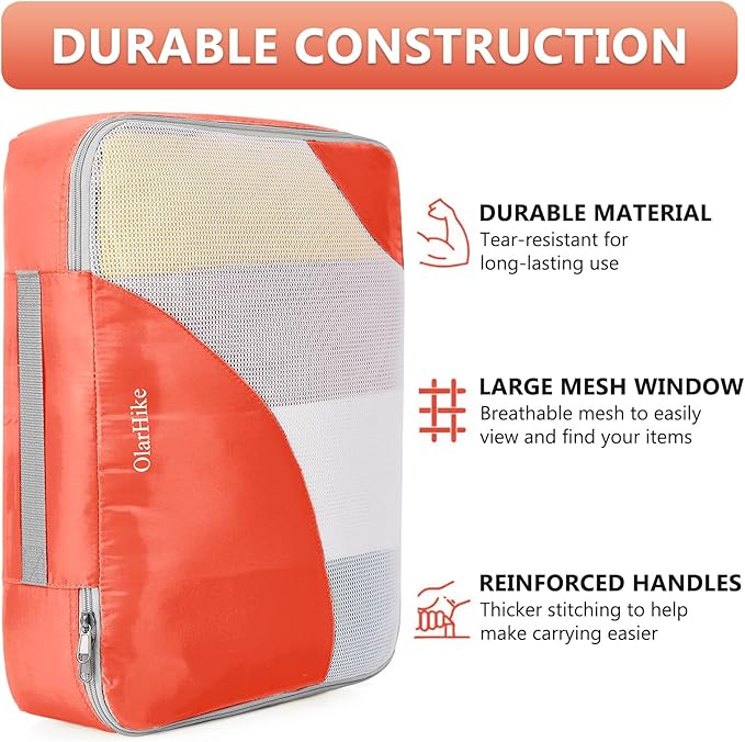 8 Set Packing Cubes for Travel, Gifts for Women Mom, Anti-Tearing Suitcase - Image 4