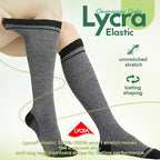 Mens Compression Socks for Men Women, 15-20 mmHg Bamboo Viscose Knee High Soft - Image 4