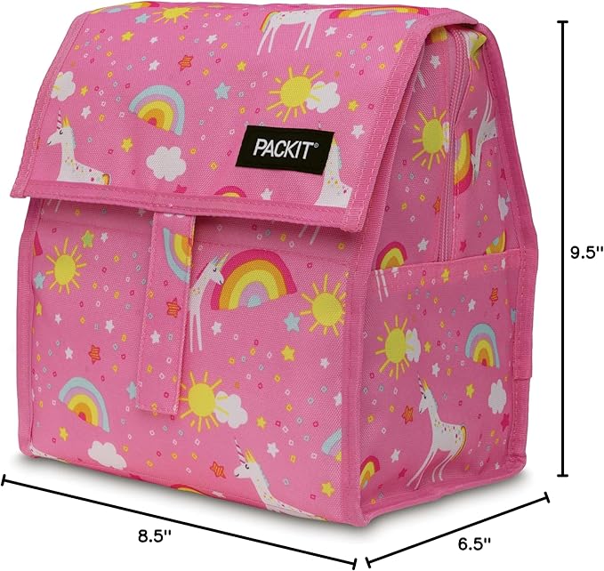 Freezable Lunch Bag, Unicorn Dream Pink - Image 11