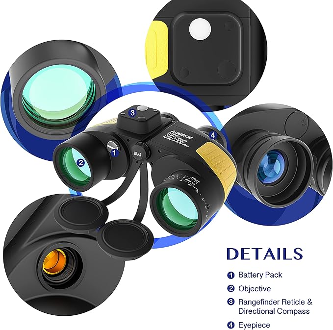 AOMEKIE Marine Binoculars for Adults 7X50 Military Waterproof Binoculars - Image 8