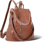 Women Backpack Purse PU Leather Anti-theft Casual Shoulder Bag Fashion Ladies - Image 3