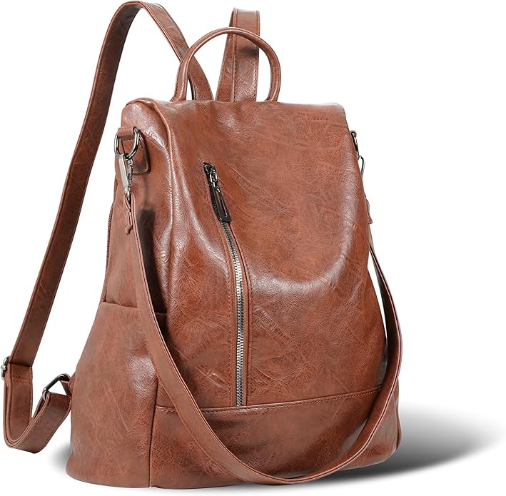 Women Backpack Purse PU Leather Anti-theft Casual Shoulder Bag Fashion Ladies - Image 3