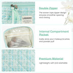 Makeup Bag 3 PCS Quilted Cosmetic Bags - Image 6