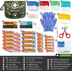 Small First Aid Kit, 100 Pieces Water-Resistant Well Organzied Pouch - Image 3