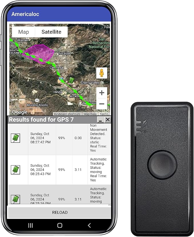 Americaloc Mini Seven GPS Tracker – Includes 4 Months of Free Service. by Americaloc