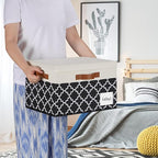 Large Storage Bins with Lids, Foldable Fabric Storage Baskets with Lids - Image 3